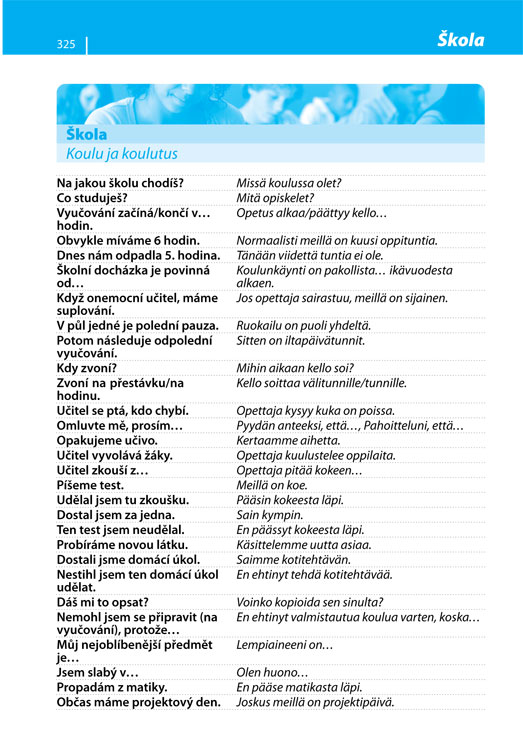 Finsko-český česko-finský šikovný slovník