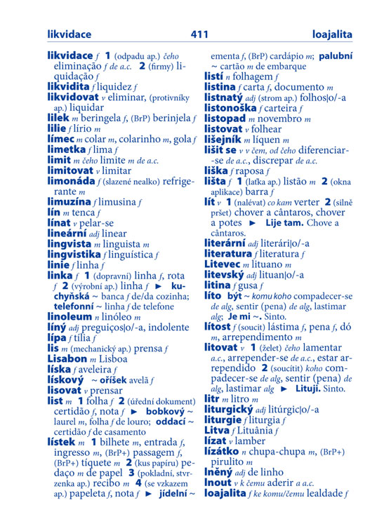 Portugalština slovníček