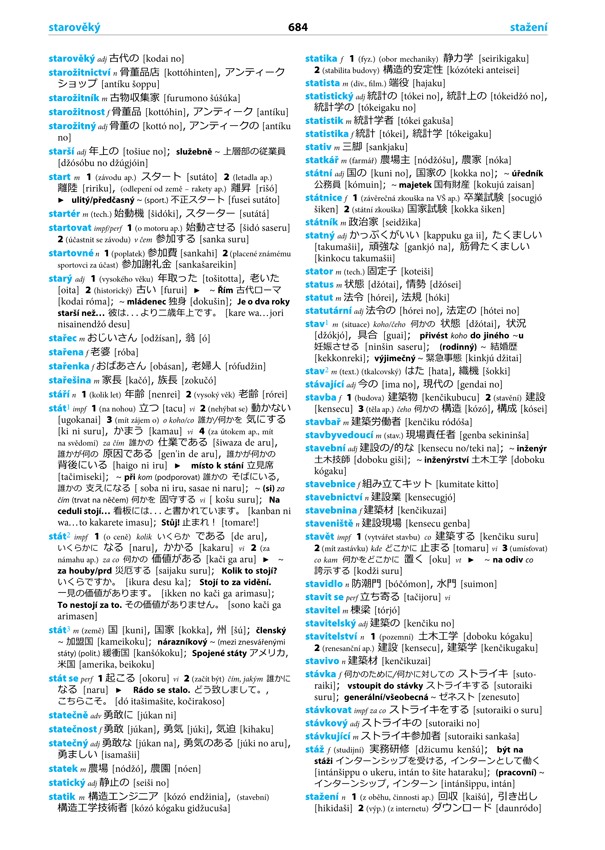 Japonsko-český česko-japonský velký slovník