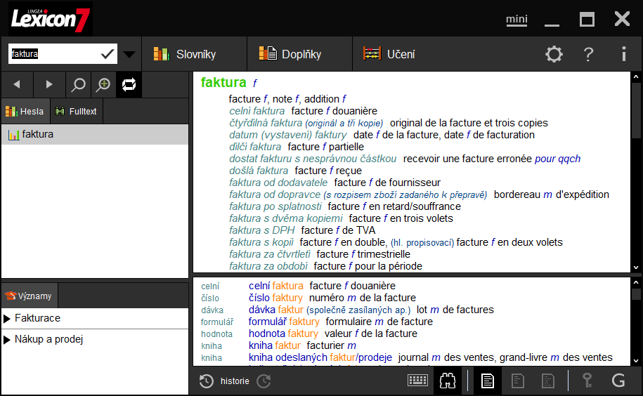 Lexicon 7 Francúzsky Platinum + ekonomický + technický slovník