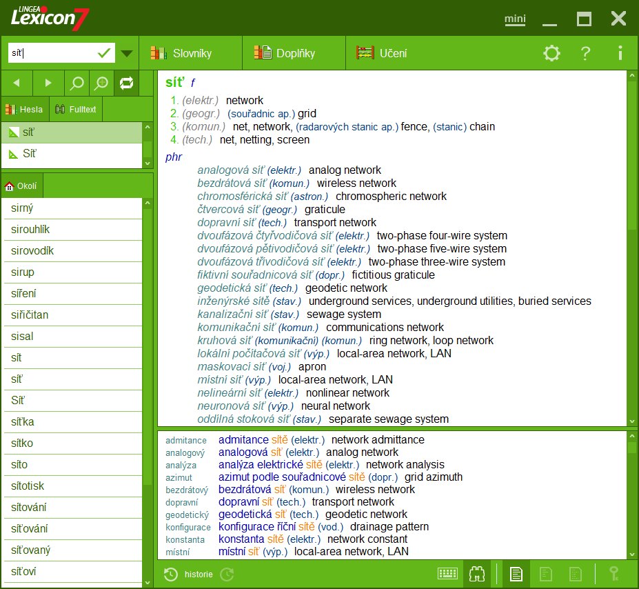 Lexicon 7 Anglický technický slovník