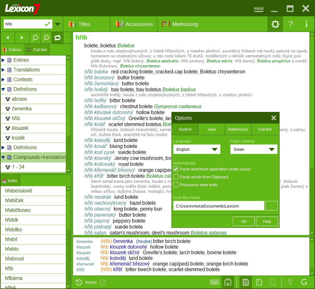 Lexicon 7 Anglický zemědělský a přírodovědný slovník