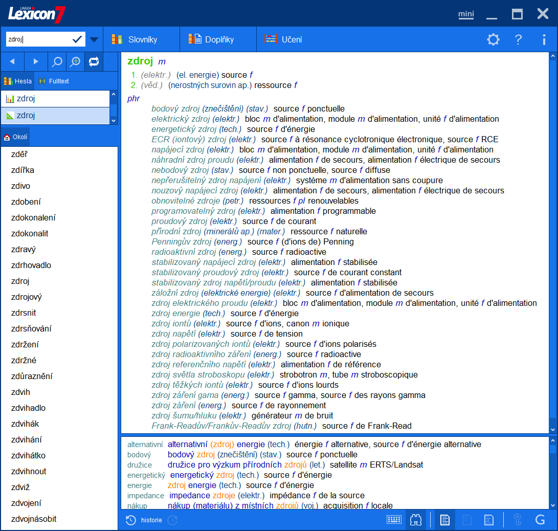 Lexicon 7 Francúzsky technický slovník