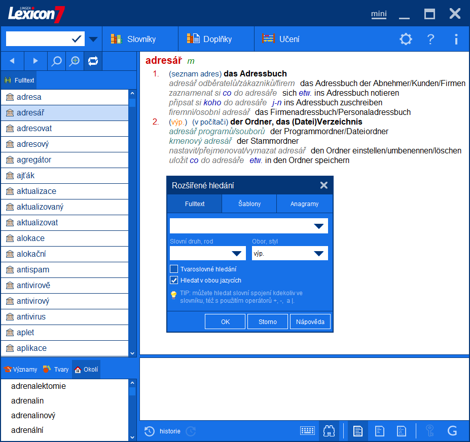Lexicon 7 Nemecký slovník Platinum
