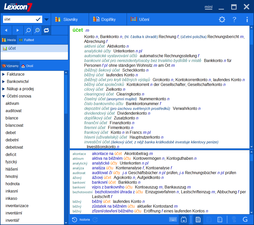 Lexicon 7 Nemecký ekonomický slovník