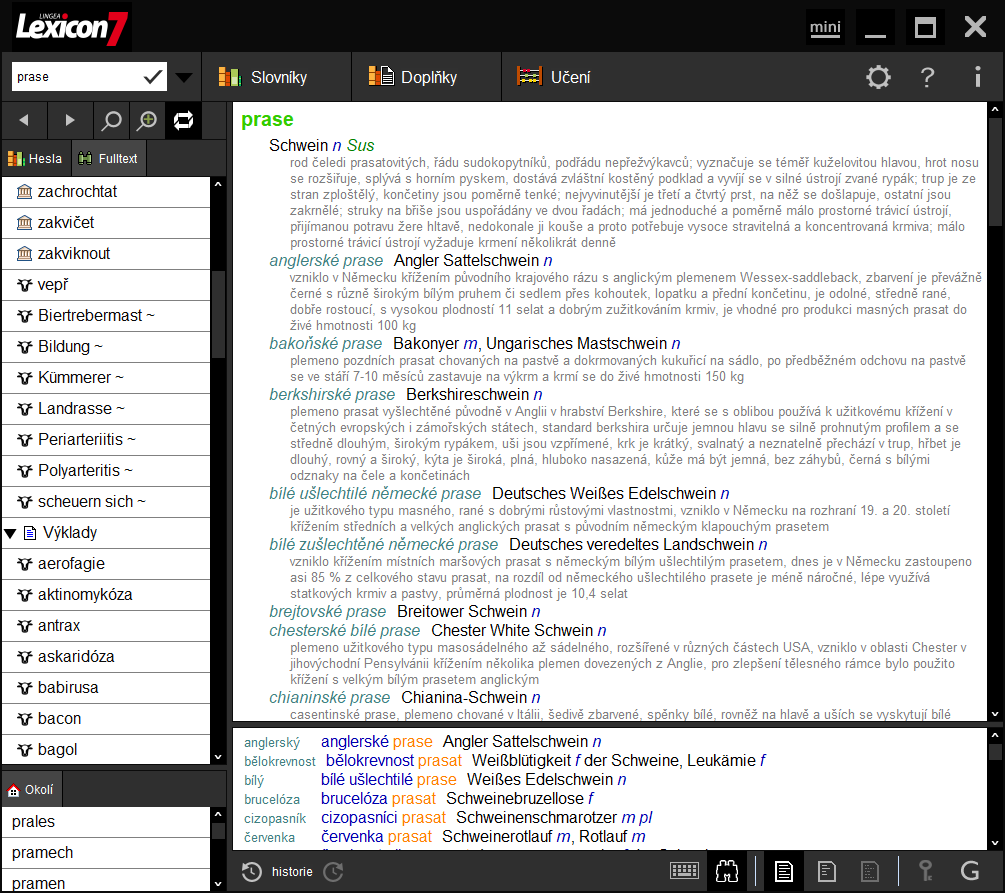 Lexicon 7 Německý zemědělský a přírodovědný slovník