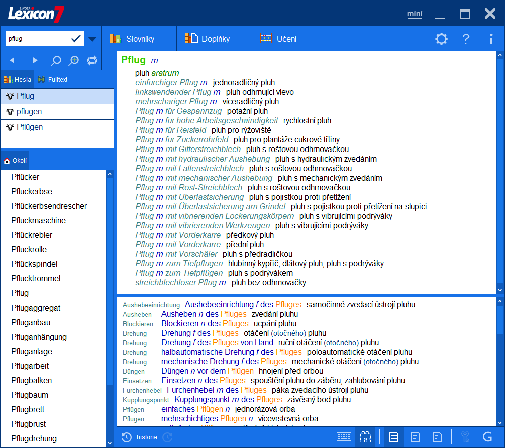 Lexicon 7 Německý zemědělský a přírodovědný slovník