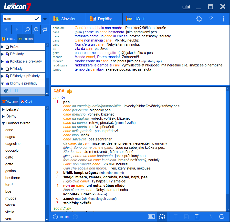 Lexicon 7 Taliansky velký slovník