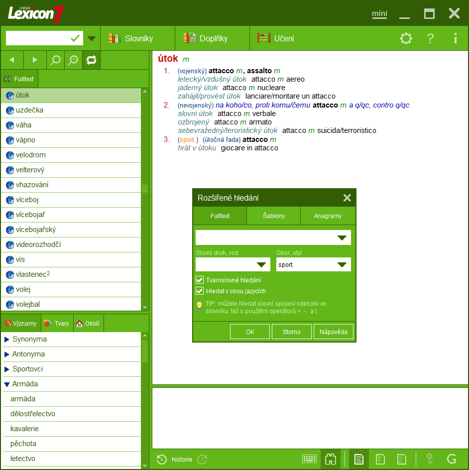 Lexicon 7 Taliansky velký slovník