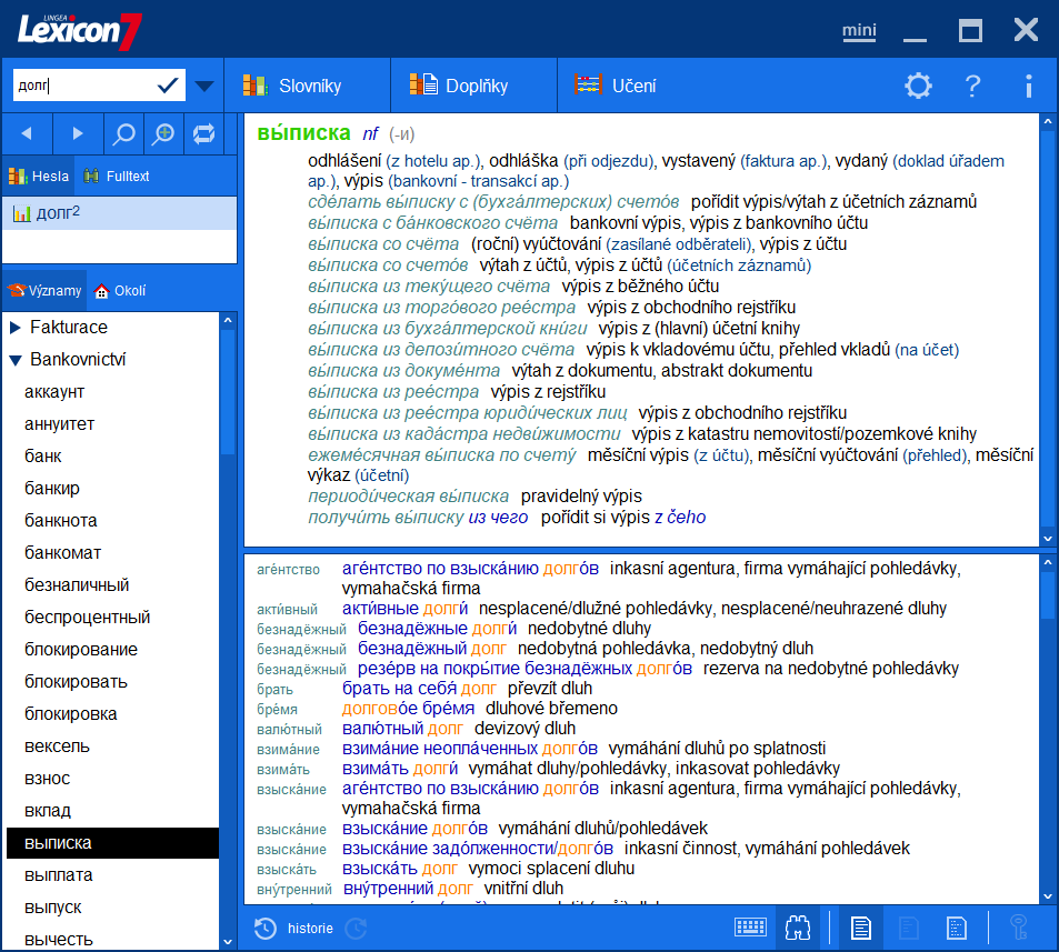 Lexicon 7 Ruský ekonomický slovník