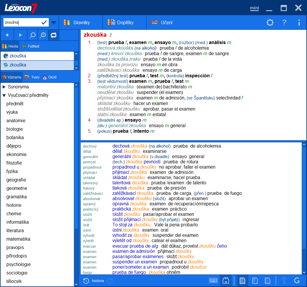 Lexicon 7 Španielsky praktický slovník