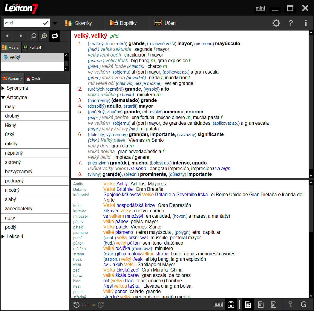 Lexicon 7 Španielsky praktický slovník