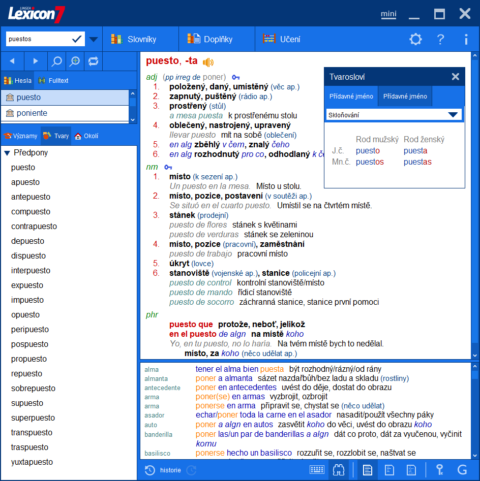 Lexicon 7 Španielsky slovník Platinum