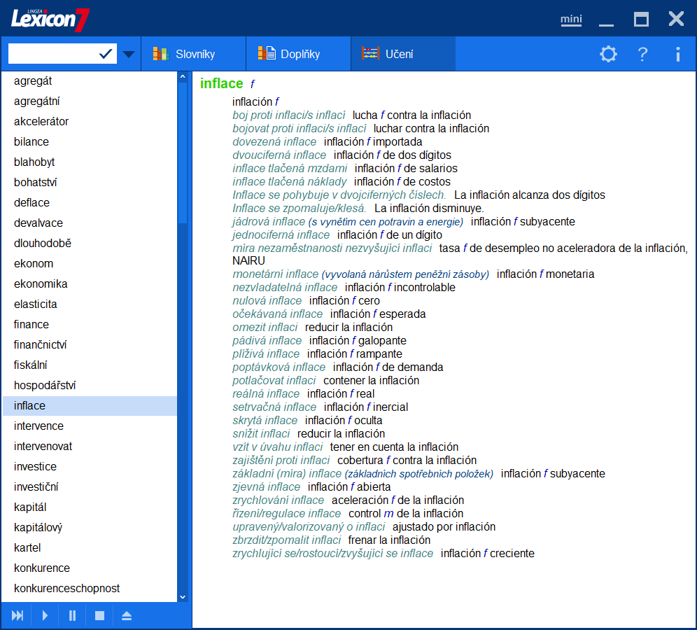 Lexicon 7 Španielský ekonomický slovník