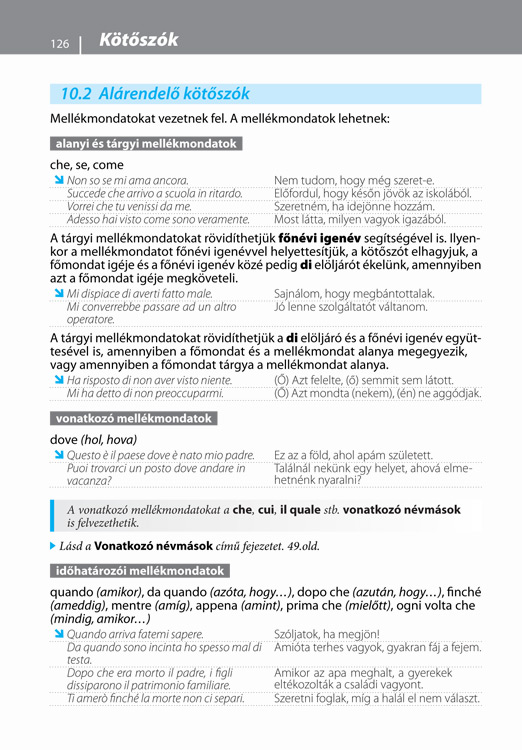 Olasz nyelvtani áttekintés 