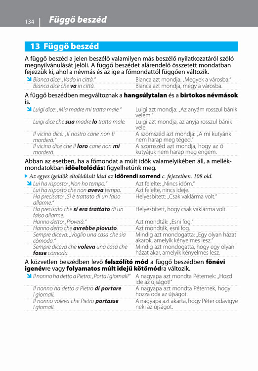 Olasz nyelvtani áttekintés 