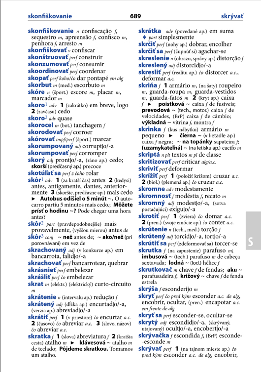 Portugalsko-slovenský a slovensko-portugalský slovník