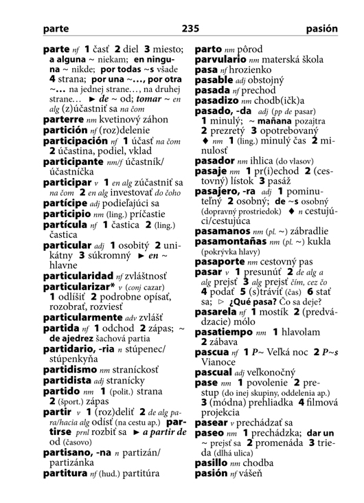 Španielčina slovníček