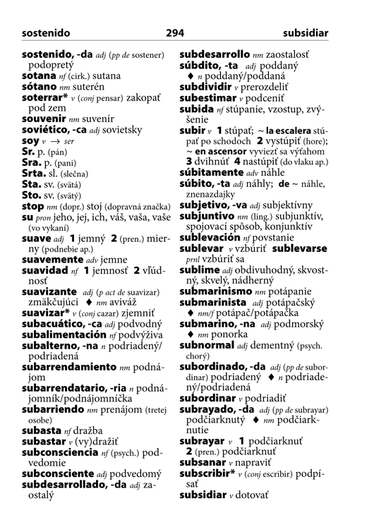 Španielčina slovníček